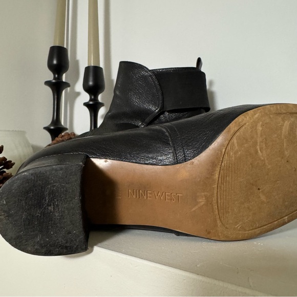 Nine West Black Genuine Leather Heeled Boots - Picture 7 of 9